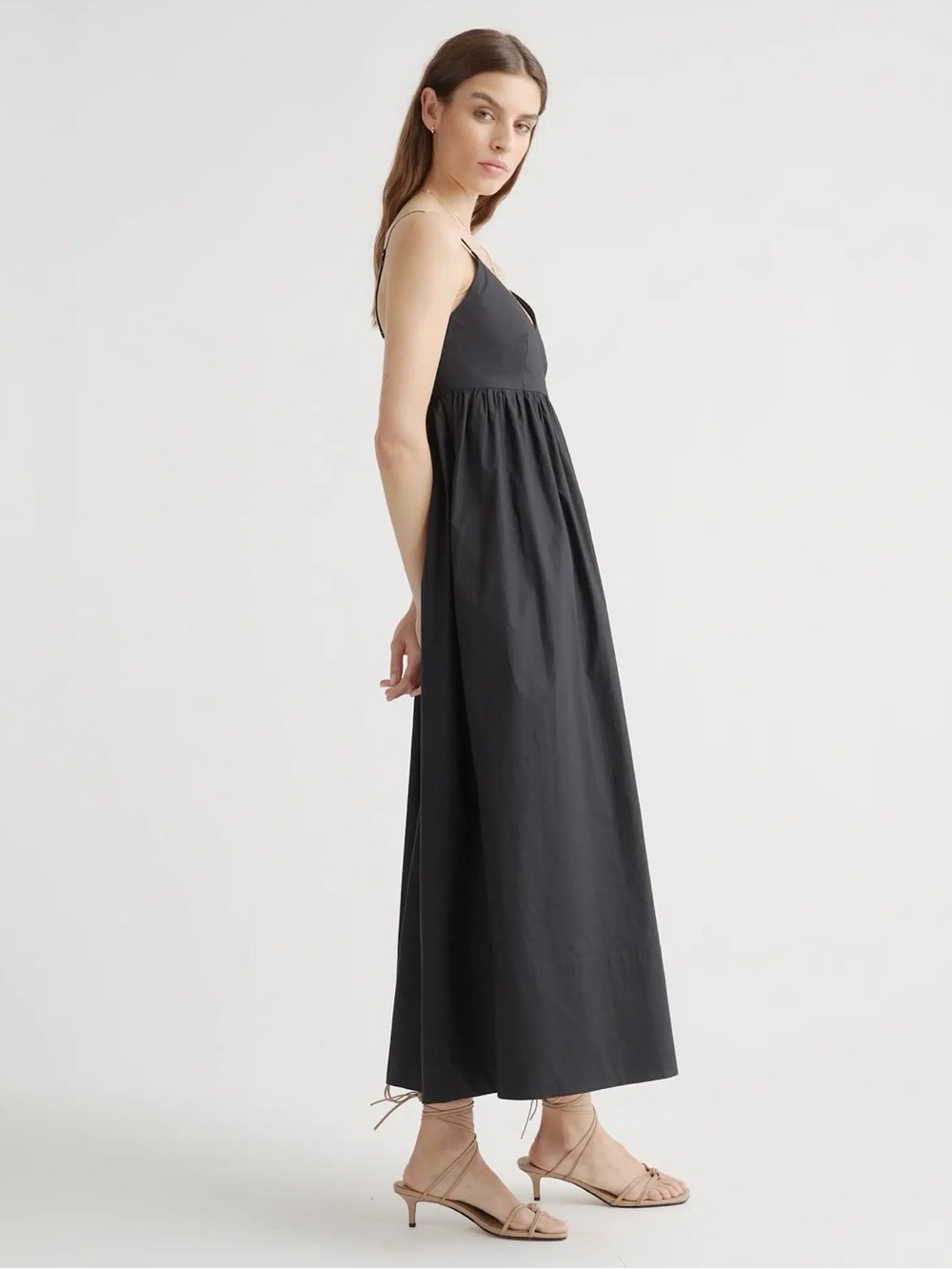 Quince poplin sleeveless maxi dress